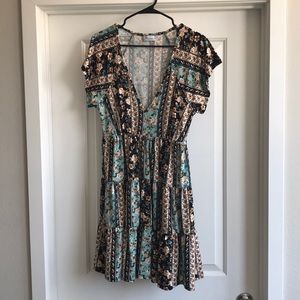 Urban Outfitters Julia Tiered Ruffle Dress Large